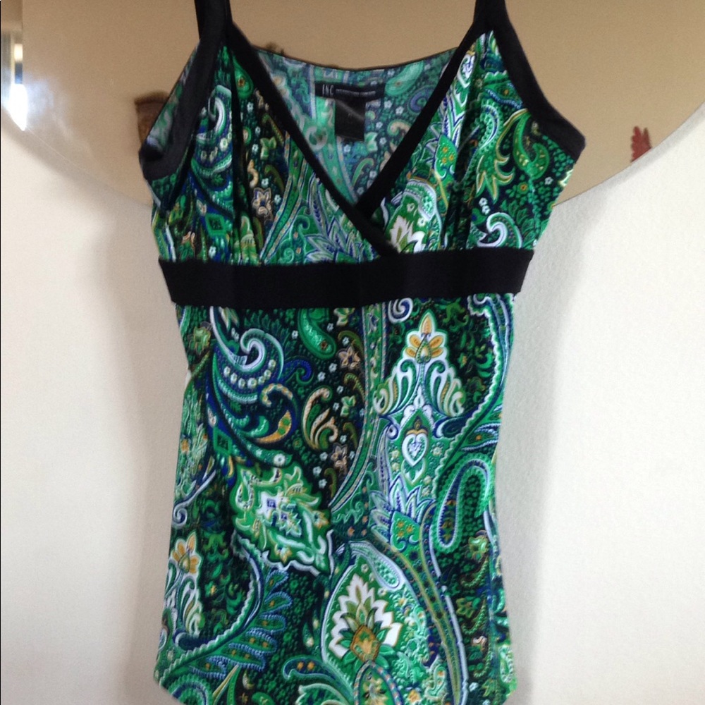 Darlene green paisley tank I did the works